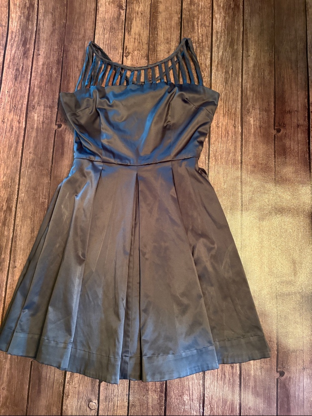 Rare! Trashy Diva Cage Dress, Charcoal Gray N Orleans designer Candice GwinnSz 8
